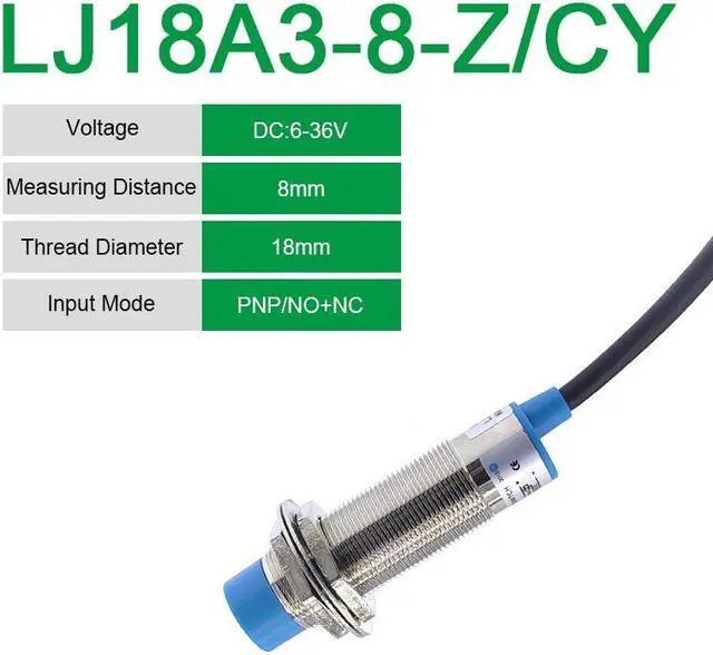 Main image of 1Pcs LJ18A3-8-Z-BX 18A3-5-Z/BY Proximity Sensor Switch DC6~36V M18 AX/AY/CX/CY/EZ/DZ  PNP/NPN NO NC(LJ18A3-8-Z-CY)