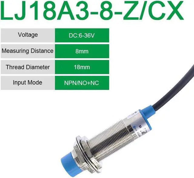 Main image of 1Pcs LJ18A3-8-Z-BX 18A3-5-Z/BY Proximity Sensor Switch DC6~36V M18 AX/AY/CX/CY/EZ/DZ  PNP/NPN NO NC(LJ18A3-8-Z-CX)