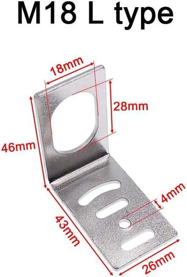 Main image of SN04 approach sensor holder photoelectric sensor switch support metal proximity switch bracket(M18 L type)