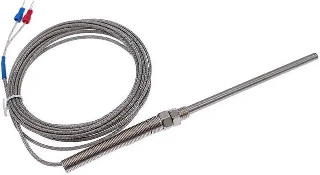 Main image of 100mm K type thermocouple probe type thermocouple sensor  stainless steel thermocouple 0-400(line length 4m)