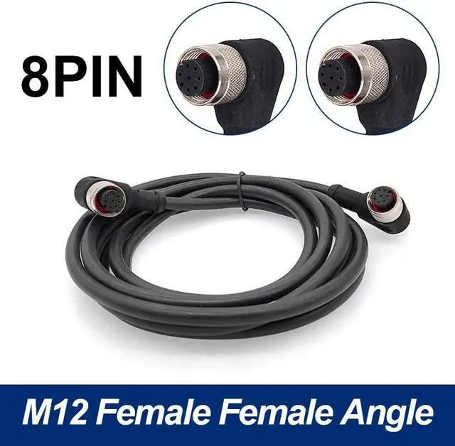 Main image of M12 sensor connector cable double head waterproof line male female 2m wire waterproof 4Pin 5Pin 8Pin sensor connectors(Angle F to F 8 p)