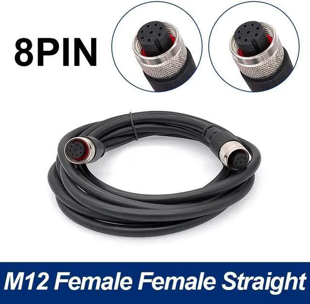 Main image of M12 sensor connector cable double head waterproof line male female 2m wire waterproof 4Pin 5Pin 8Pin sensor connectors(Straight F to F 8 p)