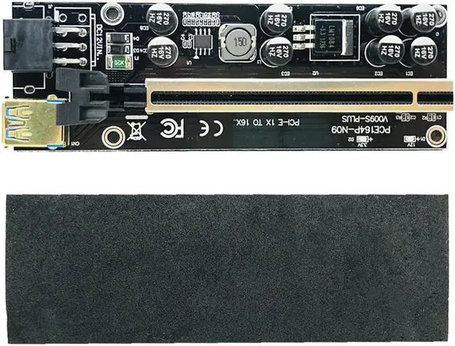 Alt view image 4 of 6 - 6pcs   est 009S PLUS USB 3.0 PCI-E Riser VER009 Express 1X 4x 8x 16x Extender pcie Riser Adapter Card SATA 15pin to 6 pin Power