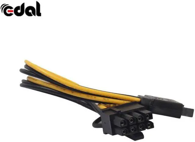 Alt view image 5 of 6 - EDAL 20cm PCI-E SATA Power Supply Cable 15-pin to 8 pin cable SATA 15pin to 8pin(6+2) Powr Adapter Cable