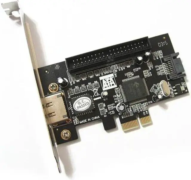 Alt view image 6 of 6 - PCI-e PCI Express Controller Card IDE SATA eSATA Internal External Raid Adapter