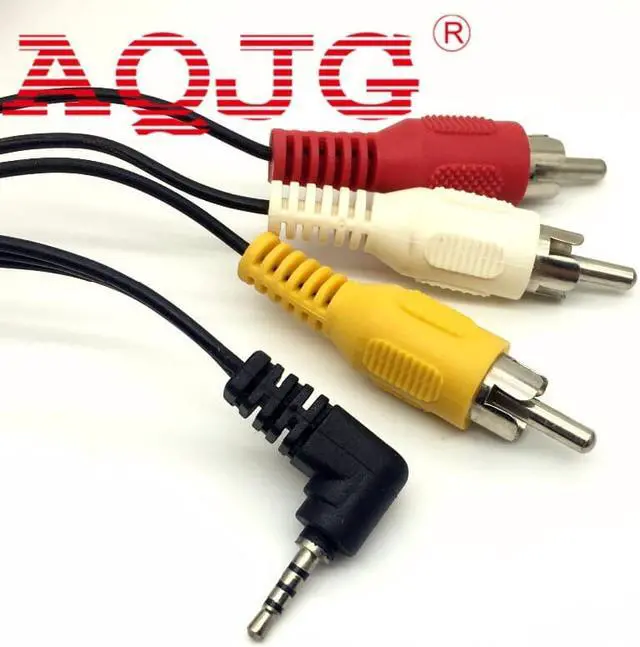 Alt view image 2 of 4 - 2.5 mm Composite AV Audio Video Connector Cable Cord Male to 3 RCA 1M male to RCA male 3Rca For AV ,Audio , video TV