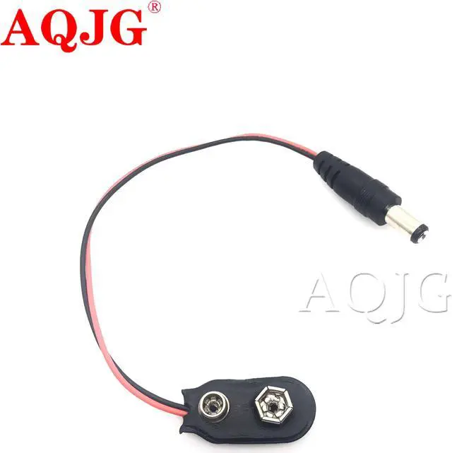 Alt view image 3 of 6 - DC 9V Battery Button Power Cable Battery Buckle Snaps Power Cable Connector DC5.5*2.1 For Arduino