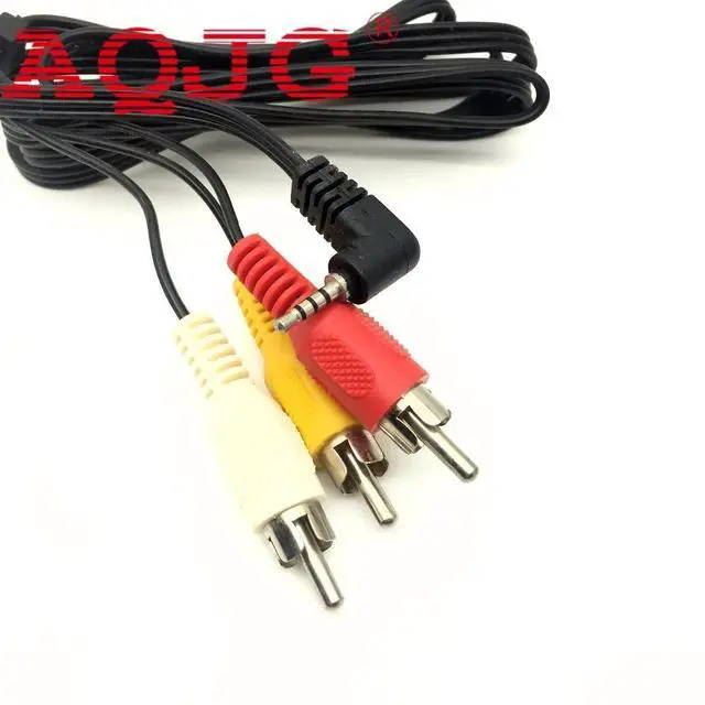 Alt view image 3 of 4 - 2.5 mm Composite AV Audio Video Connector Cable Cord Male to 3 RCA 1M male to RCA male 3Rca For AV ,Audio , video TV