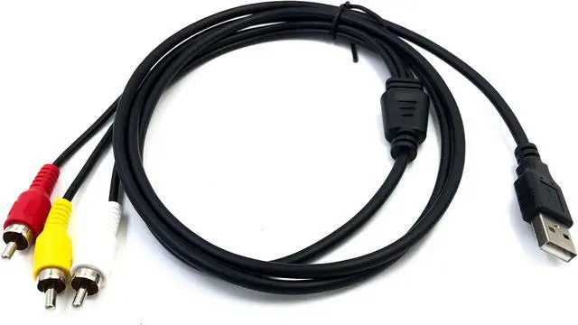 Alt view image 4 of 5 - USB to 3RCA Cable 1.5m USB Male to 3 RCA Male Jack Splitter Audio Video AV Composite Adapter Cable for TV/Mac/PC