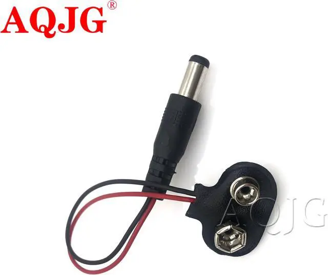 Alt view image 4 of 6 - DC 9V Battery Button Power Cable Battery Buckle Snaps Power Cable Connector DC5.5*2.1 For Arduino