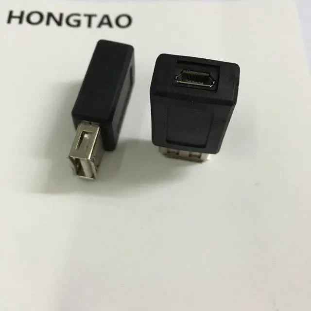 Alt view image 2 of 6 - Black USB 2.0 Type A Female to Micro USB B Female Adapter Plug Converter usb 2.0 to Micro usb connector wholesale
