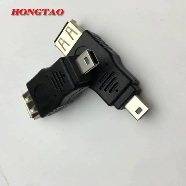 Alt view image 4 of 6 - USB Female to Mini USB Male 5 Pin Adapter Converter Usb 2.0 male to female usb mini 5p  MP3 Converter Black