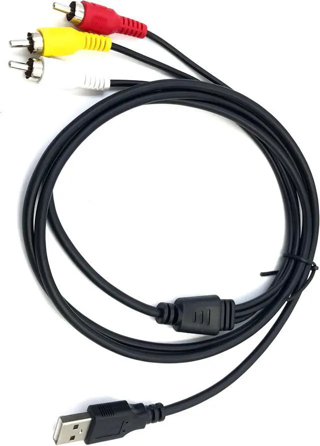 Alt view image 2 of 5 - USB to 3RCA Cable 1.5m USB Male to 3 RCA Male Jack Splitter Audio Video AV Composite Adapter Cable for TV/Mac/PC