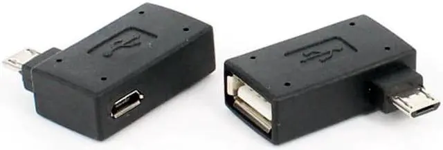 Alt view image 3 of 4 - 2Pcs/set Micro Adapter USB 2.0 Female to Male Micro OTG Power Supply 2018 Port 90 Degree Left 90 Right Angled USB OTG Adapters