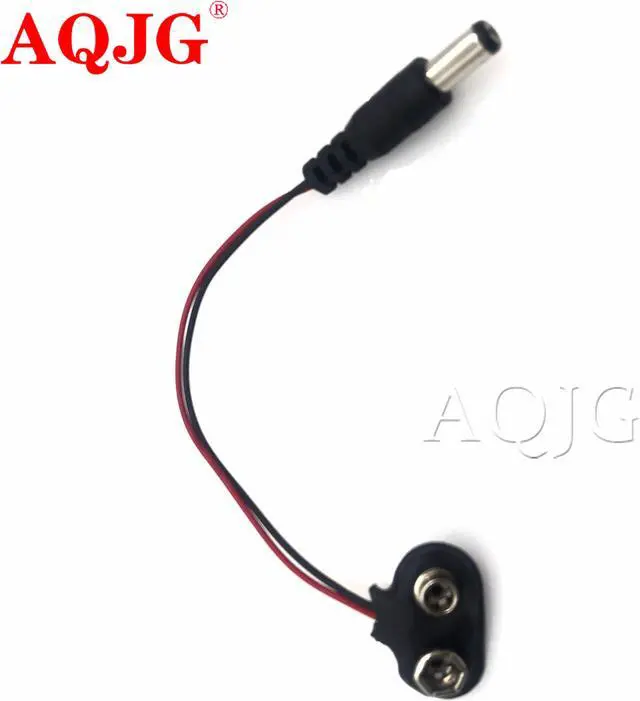 Alt view image 2 of 6 - DC 9V Battery Button Power Cable Battery Buckle Snaps Power Cable Connector DC5.5*2.1 For Arduino