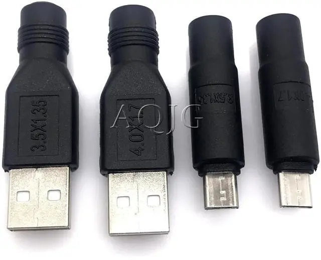 Alt view image 4 of 5 - 1PCS Micro USB / USB 2.0 Male to DC 3.5*1.35 / 4.0*1.7 mm Female Plug Jack Converter Laptop Adapter Connector