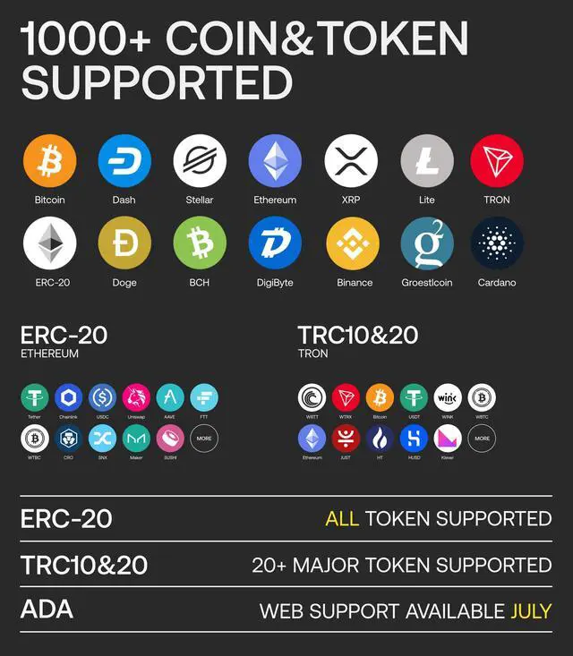Alt view image 5 of 7 - SecuX W20 Crypto Hardware Wallet- Infineon CC EAL5+ Secure Element, Bluetooth, Cross-platform, 2.8" Color Touchscreen; BTC, ETH, BNB, BSC, ADA, XRP, DOGE, BCH, LTC, XLM; ERC-20/TRC-10,20/BEP-20 Tokens