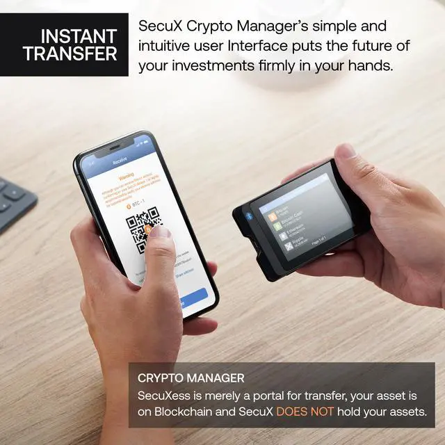 Alt view image 3 of 7 - SecuX W20 Crypto Hardware Wallet- Infineon CC EAL5+ Secure Element, Bluetooth, Cross-platform, 2.8" Color Touchscreen; BTC, ETH, BNB, BSC, ADA, XRP, DOGE, BCH, LTC, XLM; ERC-20/TRC-10,20/BEP-20 Tokens