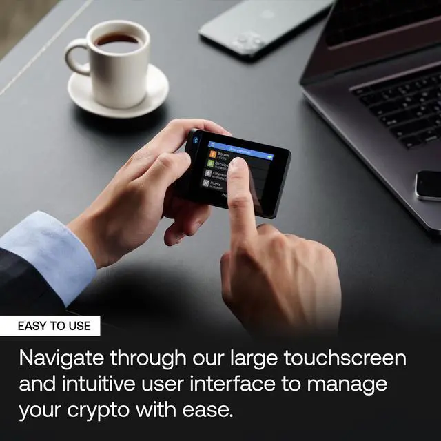 Alt view image 2 of 7 - SecuX W20 Crypto Hardware Wallet- Infineon CC EAL5+ Secure Element, Bluetooth, Cross-platform, 2.8" Color Touchscreen; BTC, ETH, BNB, BSC, ADA, XRP, DOGE, BCH, LTC, XLM; ERC-20/TRC-10,20/BEP-20 Tokens