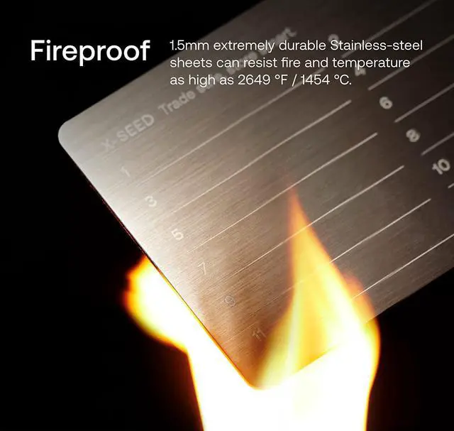 Alt view image 4 of 7 - SecuX - XSEED - Secure Bitcoin Wallet Crypto Seed Storage Metal Plates (Aluminum and Stainless Steel Seeds) - Compatible with SecuX, Ledger, Trezor Hardware and Metamask, Coinbase Software Wallets