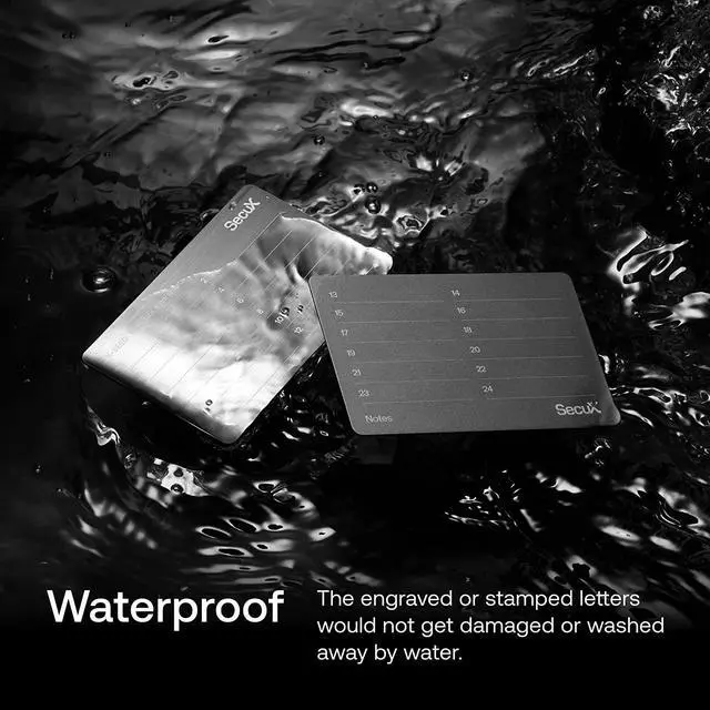 Alt view image 5 of 7 - SecuX - XSEED - Secure Bitcoin Wallet Crypto Seed Storage Metal Plates (Aluminum and Stainless Steel Seeds) - Compatible with SecuX, Ledger, Trezor Hardware and Metamask, Coinbase Software Wallets