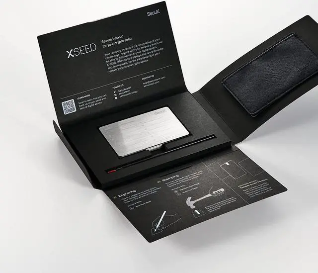 Alt view image 6 of 7 - SecuX - XSEED - Secure Bitcoin Wallet Crypto Seed Storage Metal Plates (Aluminum and Stainless Steel Seeds) - Compatible with SecuX, Ledger, Trezor Hardware and Metamask, Coinbase Software Wallets