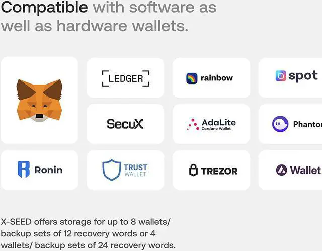 Alt view image 7 of 7 - SecuX - XSEED - Secure Bitcoin Wallet Crypto Seed Storage Metal Plates (Aluminum and Stainless Steel Seeds) - Compatible with SecuX, Ledger, Trezor Hardware and Metamask, Coinbase Software Wallets