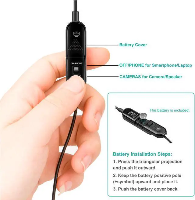 Alt view image 2 of 7 - Lavalier Lapel Microphone, KIMAFUN 3.5mm Clip-on Omnidirectional Condenser Microphone for Smartphone, Canon/Nikon Camera, Camcorder, iPhone, Android, Laptop, PC, Recording, YouTube, 4020-Dual