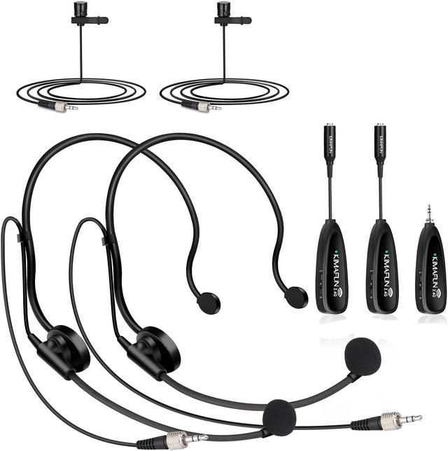 Wireless Lapel Microphone, Clip On Lapel Mic Plug And Play Easy To Connect  For Computers For Sound Cards Black 