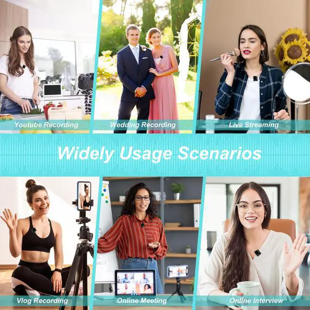 Alt view image 6 of 7 - KIMAFUN Wireless Microphone System, Compact Wireless Transmitter and Receiver for Camera, Smartphone, iPhone, Android Phone, Vlog, TikTok YouTube Facebook Live Stream, Interview, Recording, KM-G50-1
