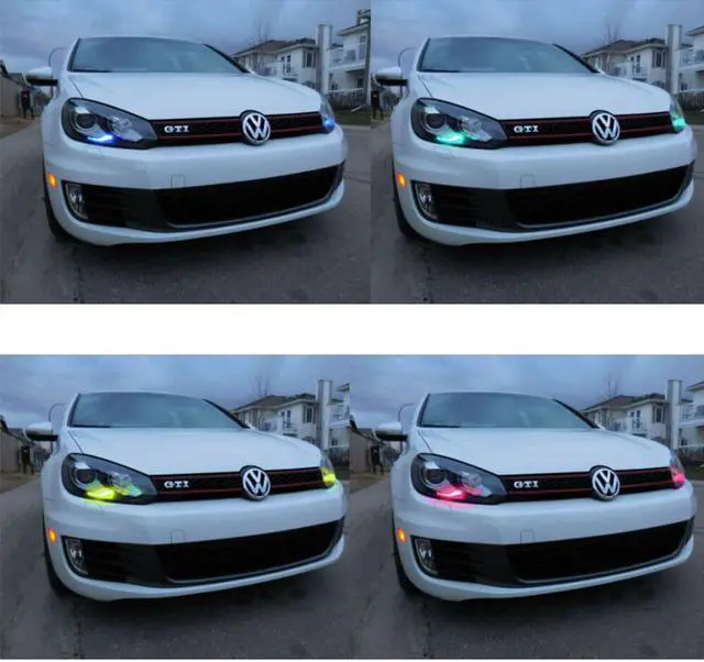 Alt view image 3 of 6 - T10 921 194 168 W5W 2825 Remote Control 3W RGB Multicolor LED Parking Light Bulb