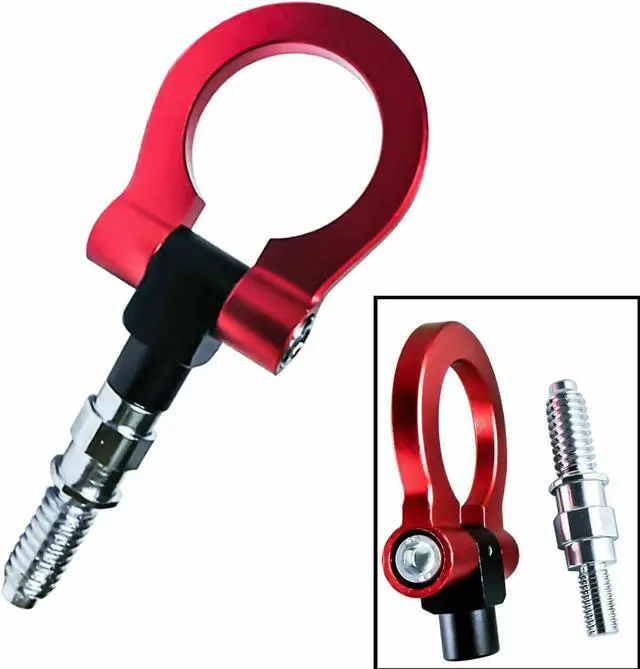 Alt view image 3 of 6 - JDM Sport Red CNC Track Racing Aluminum Tow Hook For BMW 325i 328i 330i 335i E90