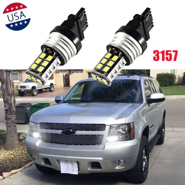 thumbnail image 2 of AUXITO 2x 3157 Red LED Brake Light Bulbs – For Chevy Silverado 1500 1999-2013 2 of 6