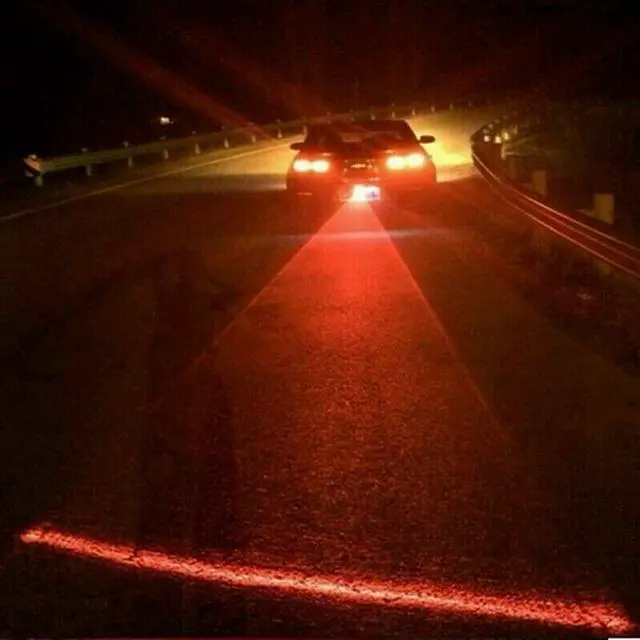 Alt view image 6 of 6 - Universal Rear Laser LED Fog Light Anti-Collision Warning Lamp Brake Tailight
