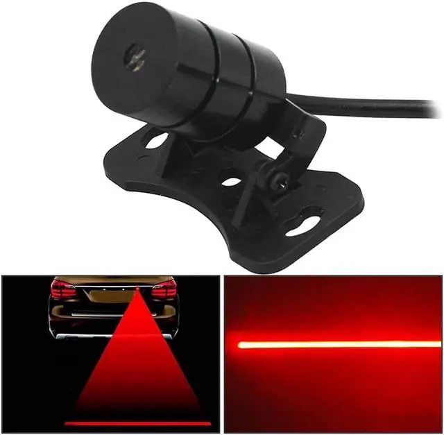 Alt view image 3 of 6 - Universal Rear Laser LED Fog Light Anti-Collision Warning Lamp Brake Tailight