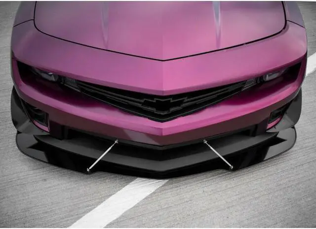 Alt view image 5 of 6 - Adjustable 8"-11" Front Bumper Lip Splitter Strut Rod Tie Support Bars Universal Fit Most Cars (Silver)