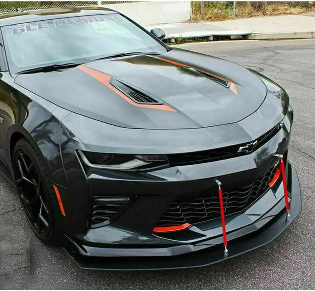 Alt view image 7 of 7 - 2Pcs Adjustable Front Bumper Lip Splitter Strut Rod Tie Support Bar Universal Fit