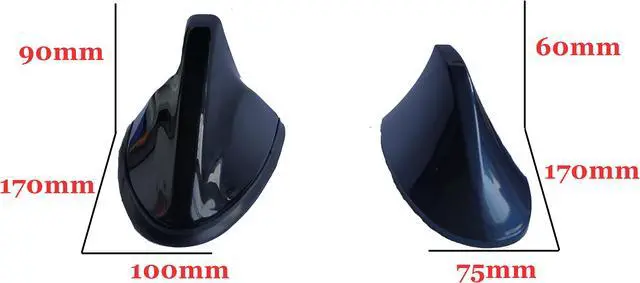 Alt view image 4 of 6 - Large Glossy Black Waterproof Roof Shark Fin Antenna Radio Aerial Signal FM/AM