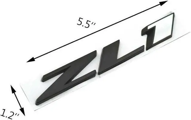 Alt view image 2 of 4 - Black White ZL1 Rear Trunk Bumper Front Hood Emblem Sticker for Chevry Camaro