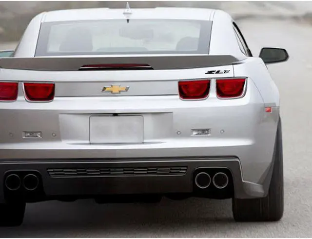 Alt view image 3 of 4 - Black White ZL1 Rear Trunk Bumper Front Hood Emblem Sticker for Chevry Camaro