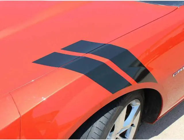 Alt view image 6 of 6 - 2X Black Vinyl Decals Car Sticker Side Hood Fender Stripes for Dodge Challenger