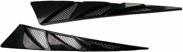 Alt view image 4 of 5 - 1 Pair ABS Universal Car Simulation Hood Vent Decor Sporty Side Air Flow Sticker