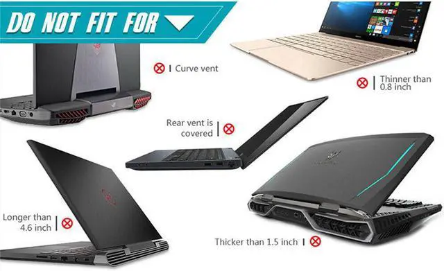 Alt view image 5 of 7 - Laptop Fan Cooler with Temperature Display, Rapid Cooling, Auto-Temp Detection, 13 Wind Speed(2600-5000RPM), Perfect for Gaming Laptop