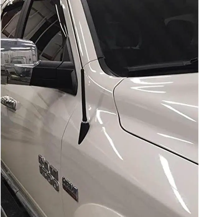 Alt view image 4 of 7 - 7'' inches Car Short Matte Black Antenna Topper Replacement Mast FM/AM Radio Signal for Chevy GMC Silverado Sierra 1500 2500 3500 HD Denali