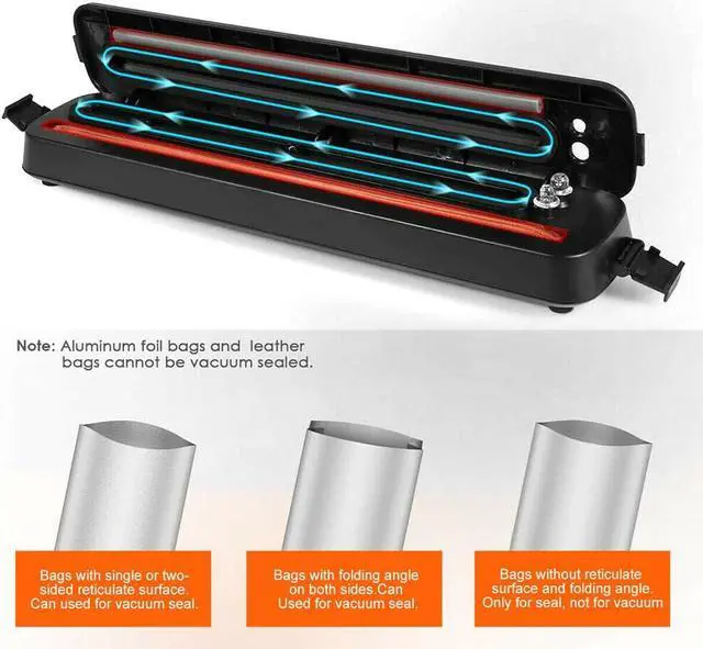Alt view image 3 of 7 - Vacuum Sealer Machine For Food Preservation Storage Saver Automatic With 5pcs Seal Bags