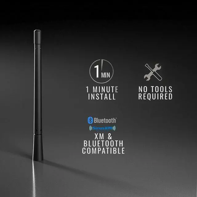 Alt view image 3 of 7 - 7'' inches Car Short Matte Black Antenna Topper Replacement Mast FM/AM Radio Signal for Chevy GMC Silverado Sierra 1500 2500 3500 HD Denali