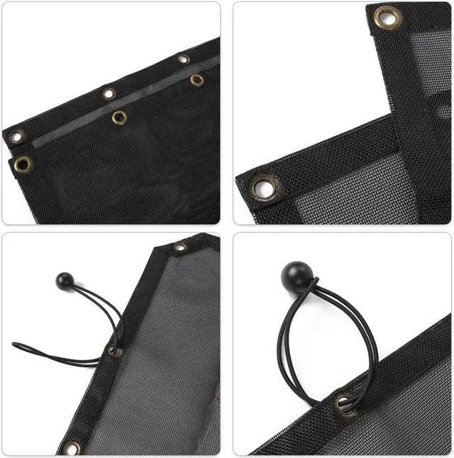 Alt view image 4 of 7 - Roof Top USA Flag Mesh UV Protect Sunshade Net Roof for 2018 2019 2020 2021 Jeep Wrangler JL JLU