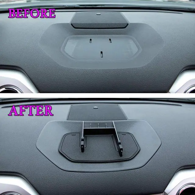 Alt view image 3 of 6 - Black Dashboard Up Center Console Anti-Slip Table Storage Tray Organizer Cradle Phone Holder for 2014-2021 Toyota Tundra