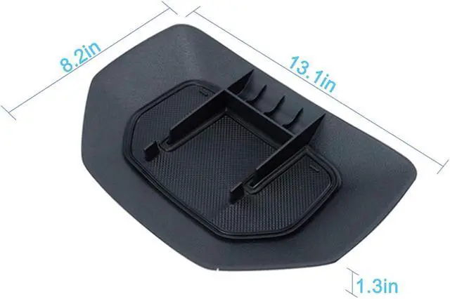 Alt view image 2 of 6 - Black Dashboard Up Center Console Anti-Slip Table Storage Tray Organizer Cradle Phone Holder for 2014-2021 Toyota Tundra