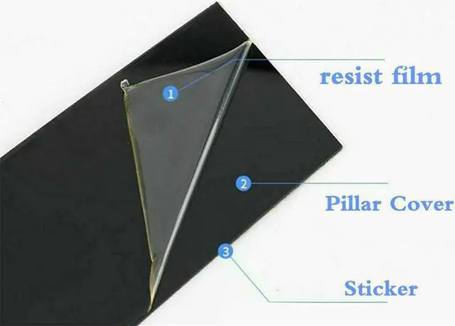 Alt view image 3 of 6 - 10 pcs Glossy Piano Black Pillar Posts Tint Overlay Panel Trim Side Door Window Cover For 2019 2020 2021 2022 Toyota RAV4
